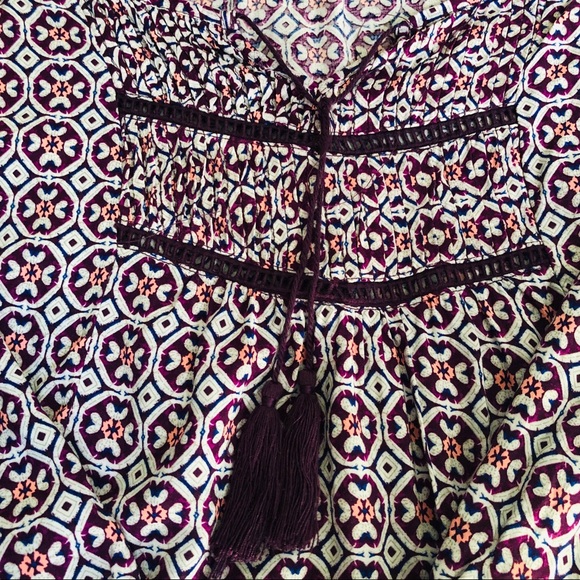 MOSSIMO - L PURPLE/GREY/PINK TUNIC BLOUSE - Picture 6 of 6